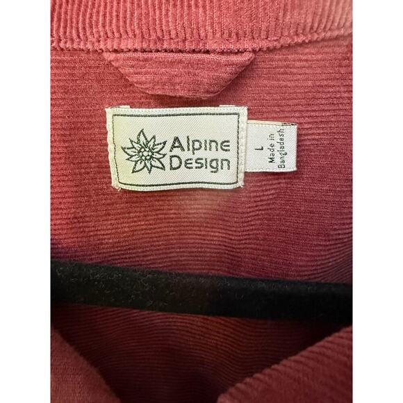 Alpine Design Women's Dark Auburn Corduroy Shirt Size L - Picture 7 of 8